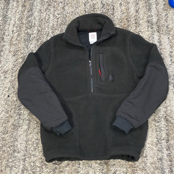 Topo designs MOUNTAIN FLEECE PULLOVER - MEN'S sz small black - Picture 6 of 6